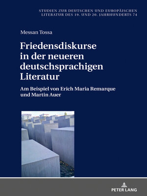 cover image of Friedensdiskurse in der neueren deutschsprachigen Literatur